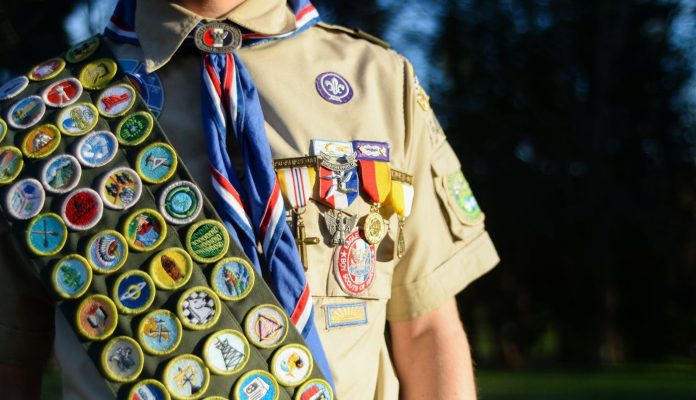 Scout wearing an Eagle Scout shirt